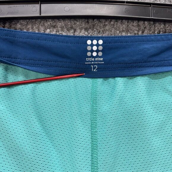 Title Nine Nimblene Swingtastic Skort Size 12 Blue Golf Tennis Pickleball Skirt - Picture 5 of 11